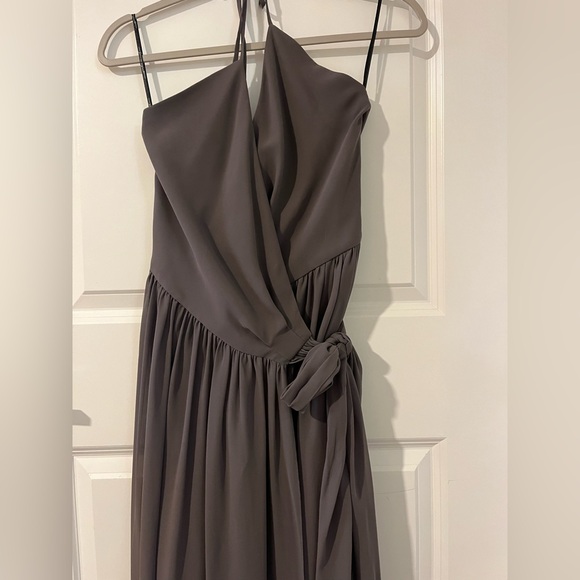 Joanna August Ceremony DC Halter Wrap Full Length Maxi Dress Gown Size XS - Picture 3 of 6